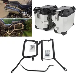 Alumínio Alloy Motorcycle Top Box, bagagem Panniers Saddlebag Bracket Rack, tronco lateral para Benelli TRK502X