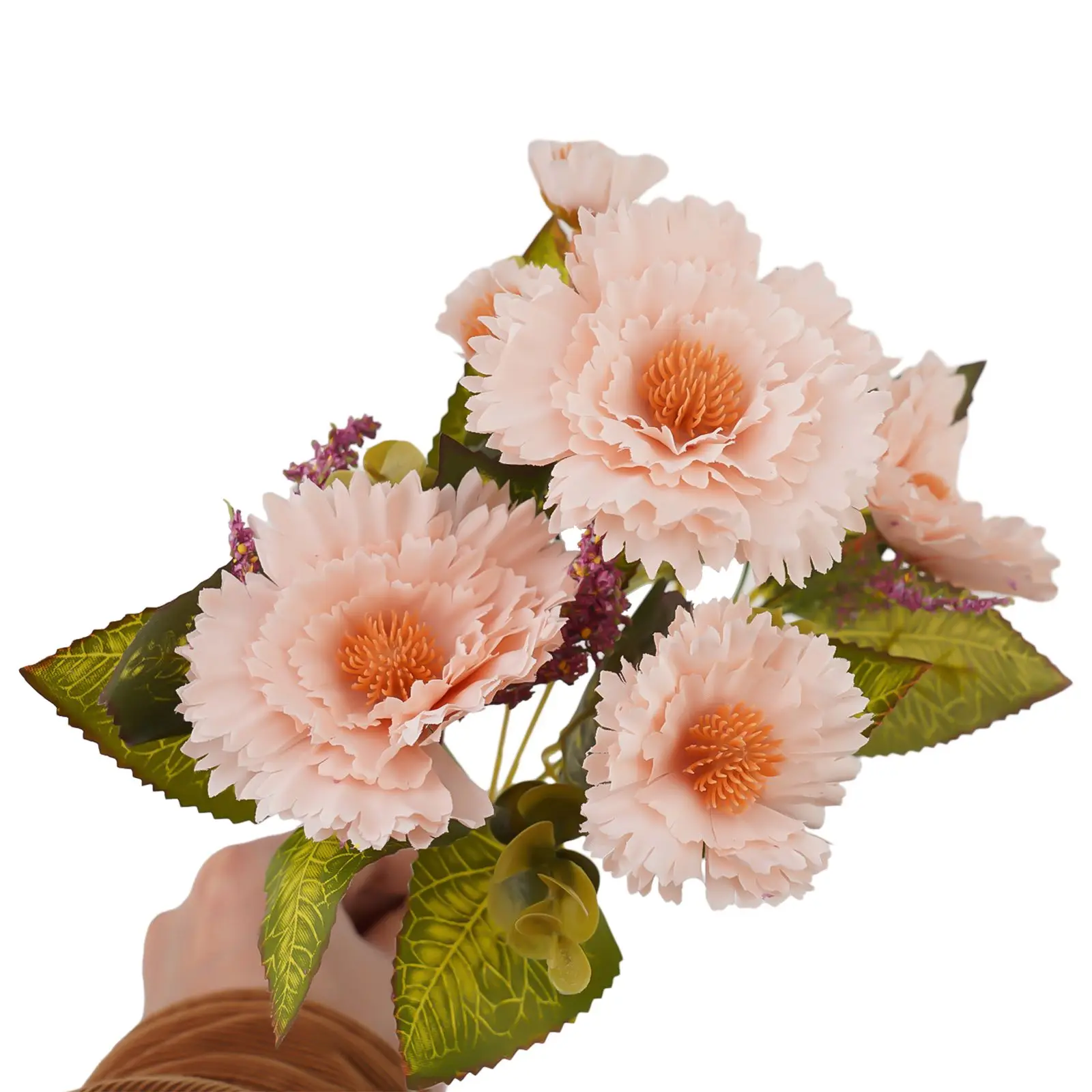 30cm Artificial Sunflower Carnation For Daisy Fake Flowers Plastic Wire Burgundy Pink Orange Blue For Wedding Home For Hotel