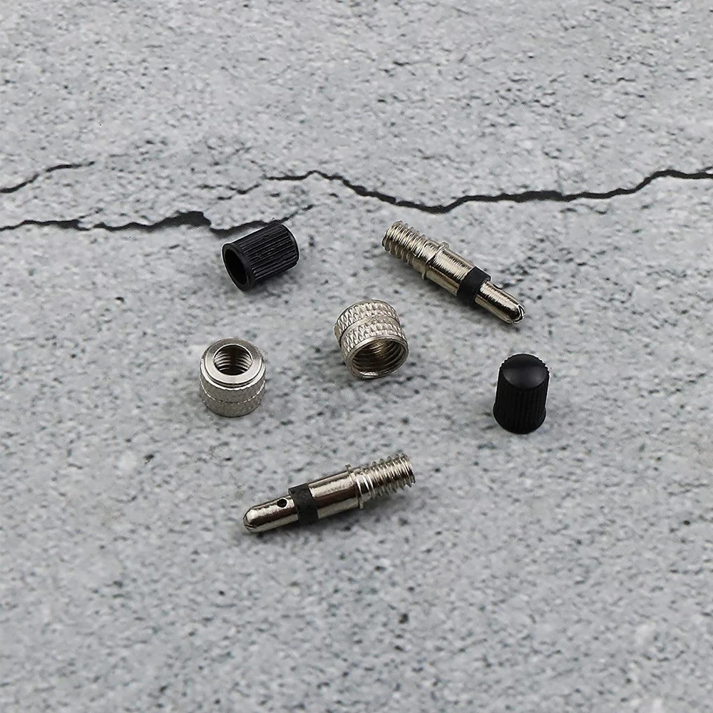 10Pcs Dunlop Replacement Bike Valve Set Blitz Valve - Dutch Valve, Incl. Valve Core, Seal Ring , Valve Ring and Valve Caps