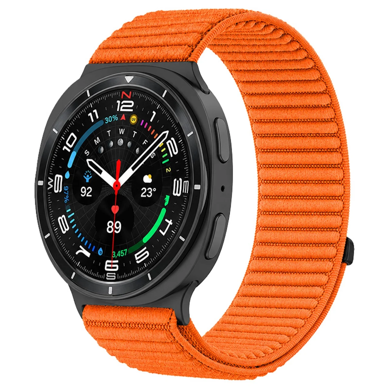 Woven Nylon Sport Watch Band For Samsung Galaxy Watch18 20 22mm Mountain Texture Quick Release Replacement Strap Color Selection