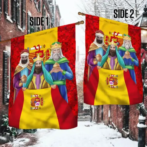 Three Kings Spanish Flag Garden Flag AAL HHM WZZ yyi