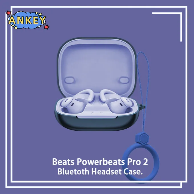 for Beats Powerbeats Pro 2 Case Protective Earphone Cover Ring Anti-fall Soft Silicone Wireless Bluetooth Earbuds Shell Carrying