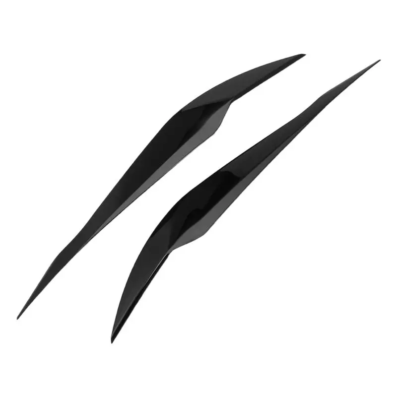 A13Z-For BMW 3 Series F30 F31 318I 320I 2012-2018 Compatible 2Pcs Car Headlight Eye Lid Covers ABS Eyebrow Trim Sticker Heads
