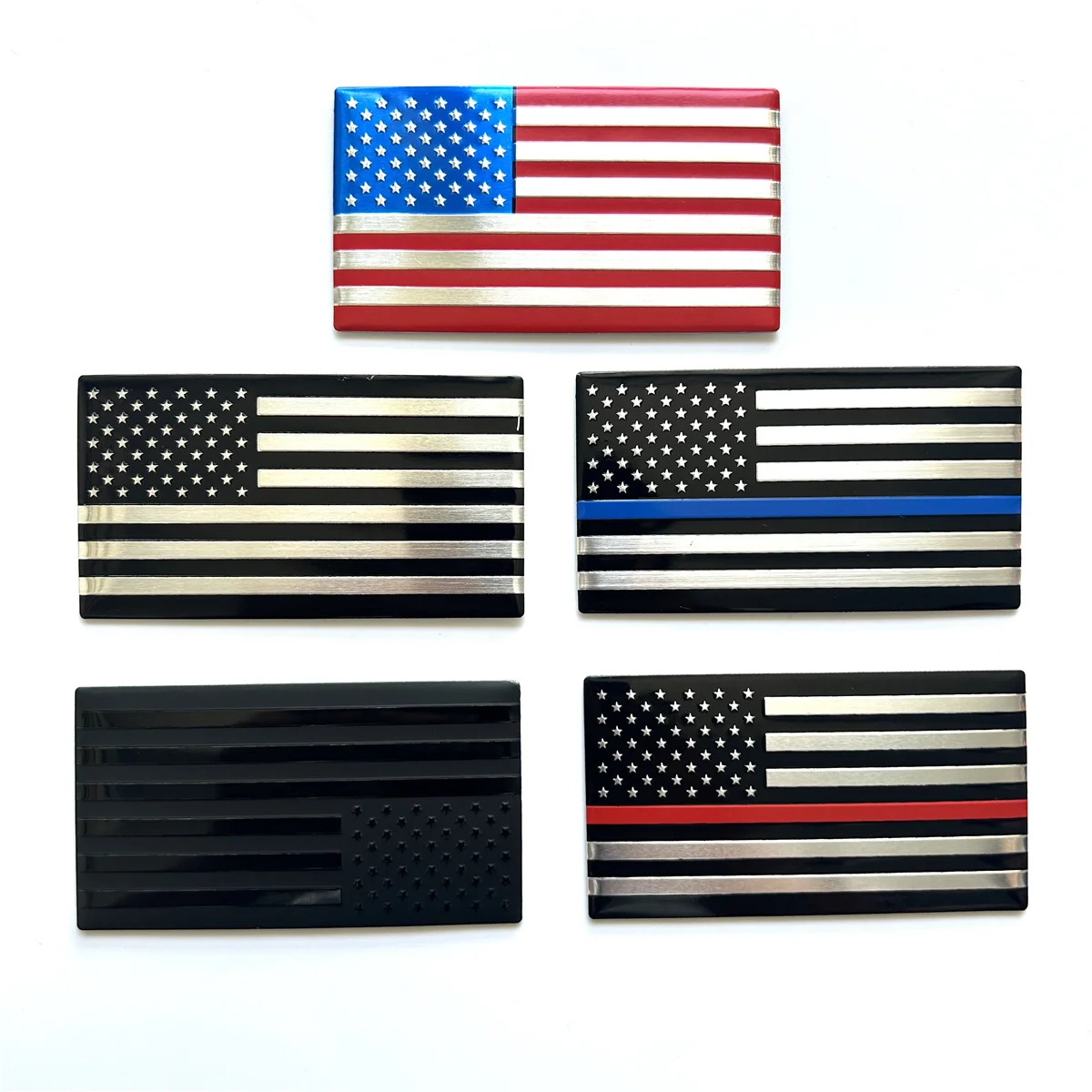 2 قطعة شعارات الولايات المتحدة الأمريكية العلم الوطني سيارة ملصق سيارة جذع شعار معدني شارة ملصق لاصق لامع ورائع للسيارات والدراجات النارية والدراجات #1
