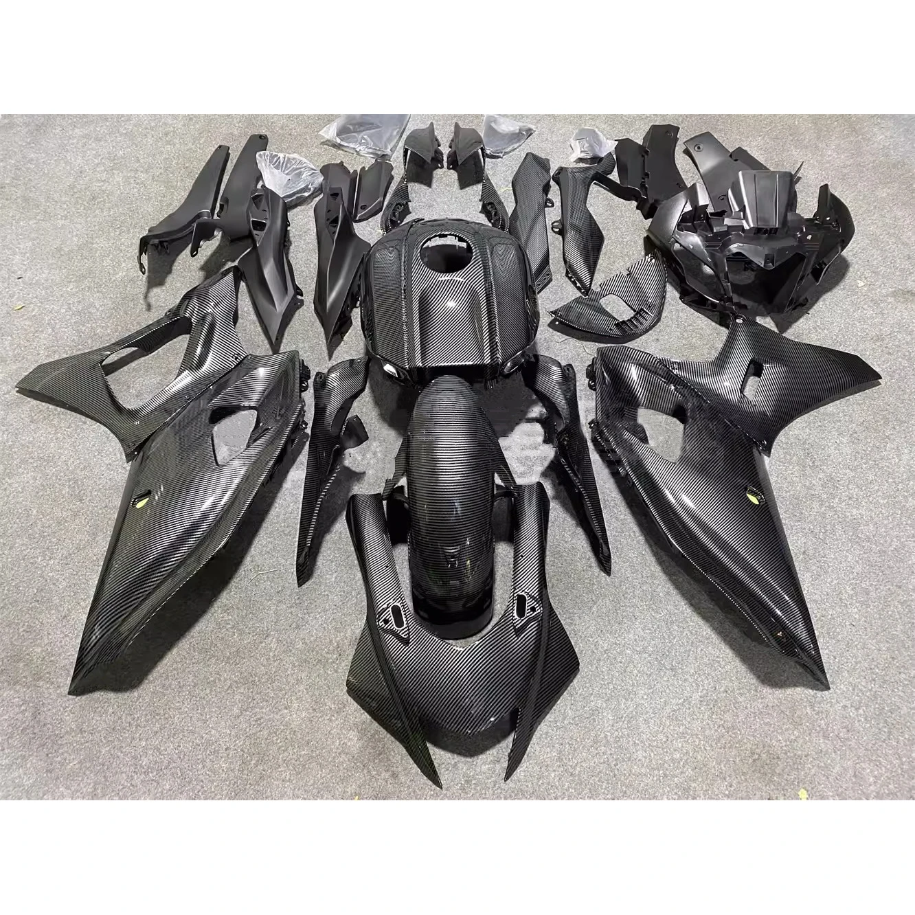 Carbon Fiber Printed Pre-drilled ABS Injection Fairing Kit Bodywork for YAMAHA YZF R7 2022-2023 22 23