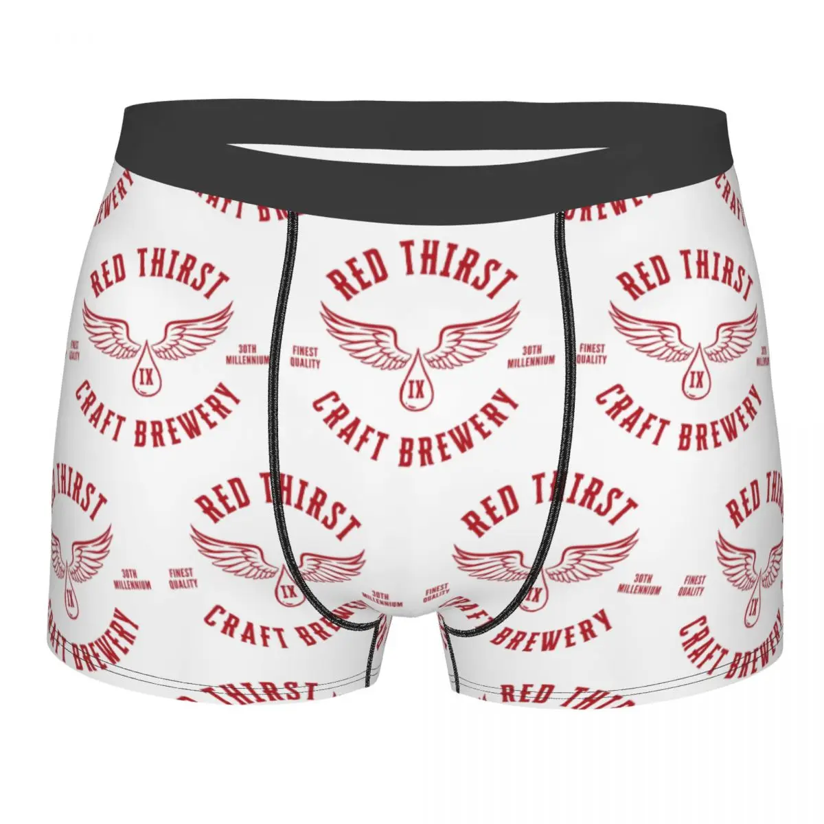 Boxer Underpants Shorts Red Thirst Craft Brewery Panties Men's Breathable Underwear for Homme Man Boyfriend Gifts