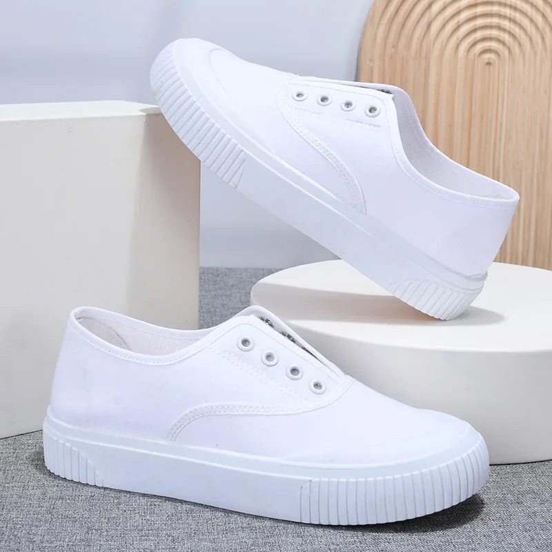 2024de Nieuwe Lente Zomer Nieuwe Casual Canvas Schoenen Casual Platform Vrouwen Schoenen Snoep Kleur Ademende Bovenkant Zachte Zool Loafers