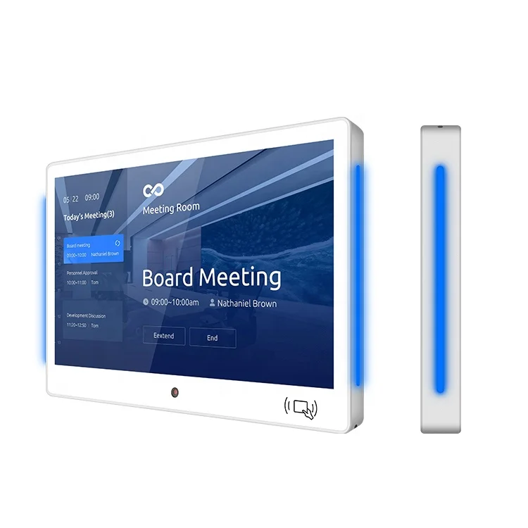 

Poe Power 10-дюймовый белый Android-планшет с бронированием, умный планировщик для конференц-зала, сенсорный экран, RFID-планшет NFC