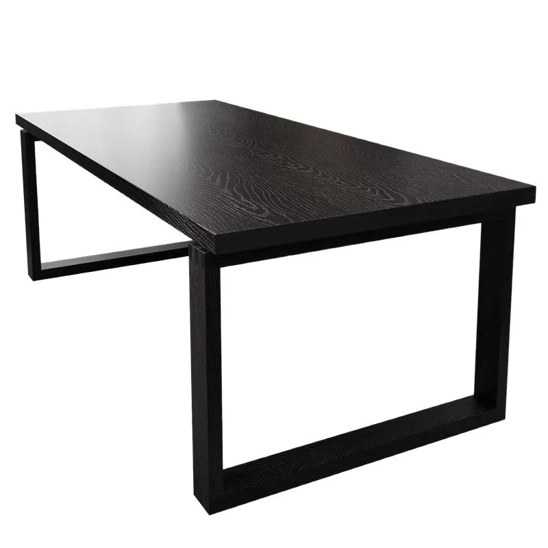 

Solid wood dining table household small apartment dining table and chair combination modern long table