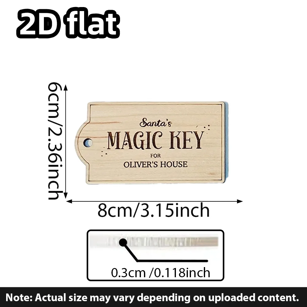 Kunci Ajaib Santa – Label Natal yang Dipersonalisasi – Kunci Logam Sinterklas – Hadiah Sempurna untuk Isi Kaus Kaki Natal dan Kotak Hadiah Malam Natal