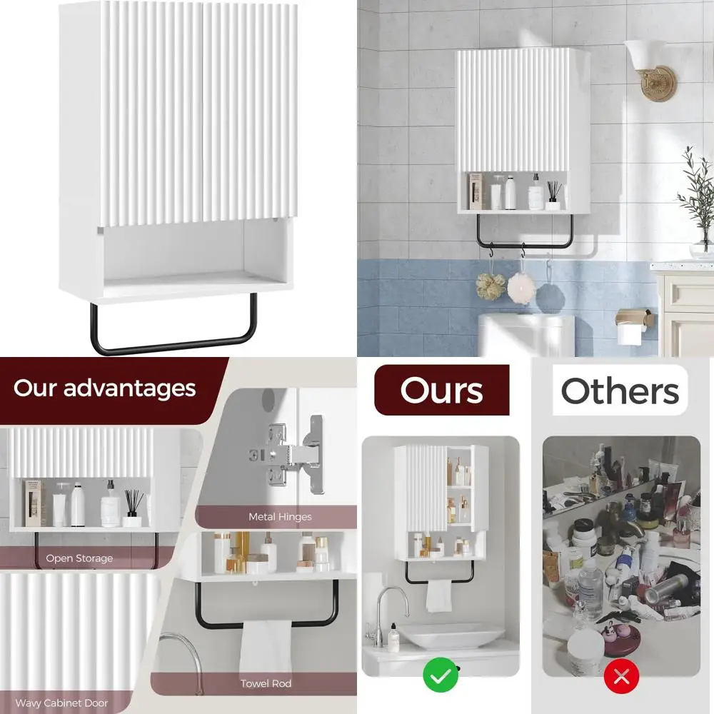 

Настенный шкаф для ванной комнаты, настенные аптечки с вешалкой для полотенец и регулируемой полкой, кабина для хранения над туалетом