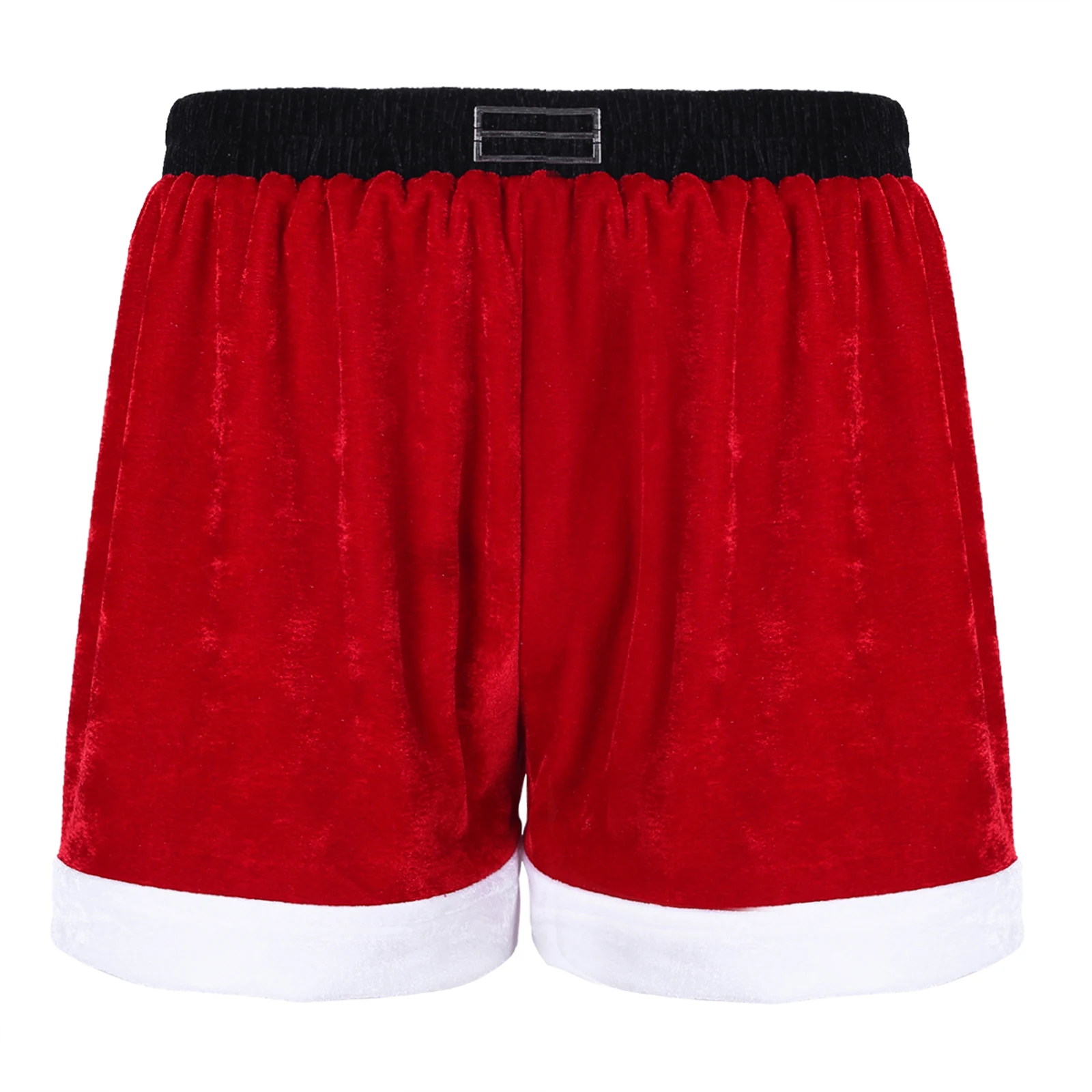 Costume natalizio da uomo Boxer Shorts cappello di babbo natale flanella 2 pezzi Bottoms Set natale capodanno Party Fancy Dress Up