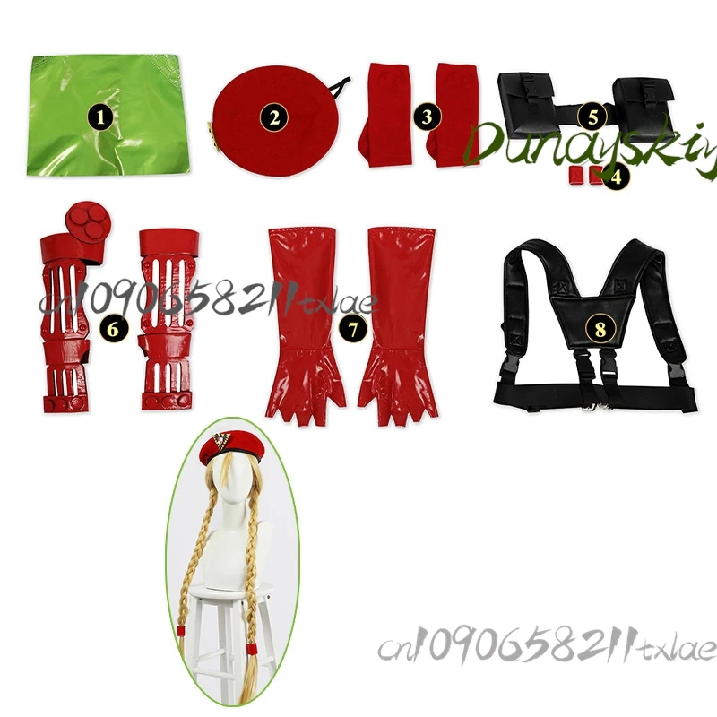 Fighter V Cammy White Full Cosplay Costume Set Leotard Wig Gloves Boots Suspenders Game Accurate Outfit Halloween/Conventions