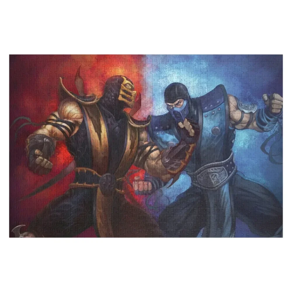 

subzero and scorpion Jigsaw Puzzle Custom Wooden Name Christmas Toys Puzzle