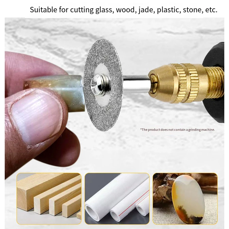 

12 шт. 22 мм алмазные отрезные диски, отрезанные мини-алмазные пилы с 1 шт. соединительным хвостовиком для дрели Dremel, подходят для вращающегося инструмента