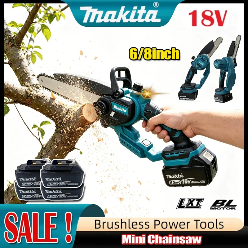 

Makita Brushless Mini Chainsaw Portable Cordless Electric Chain Saw For Garden Branch Cutting Wood Pruning