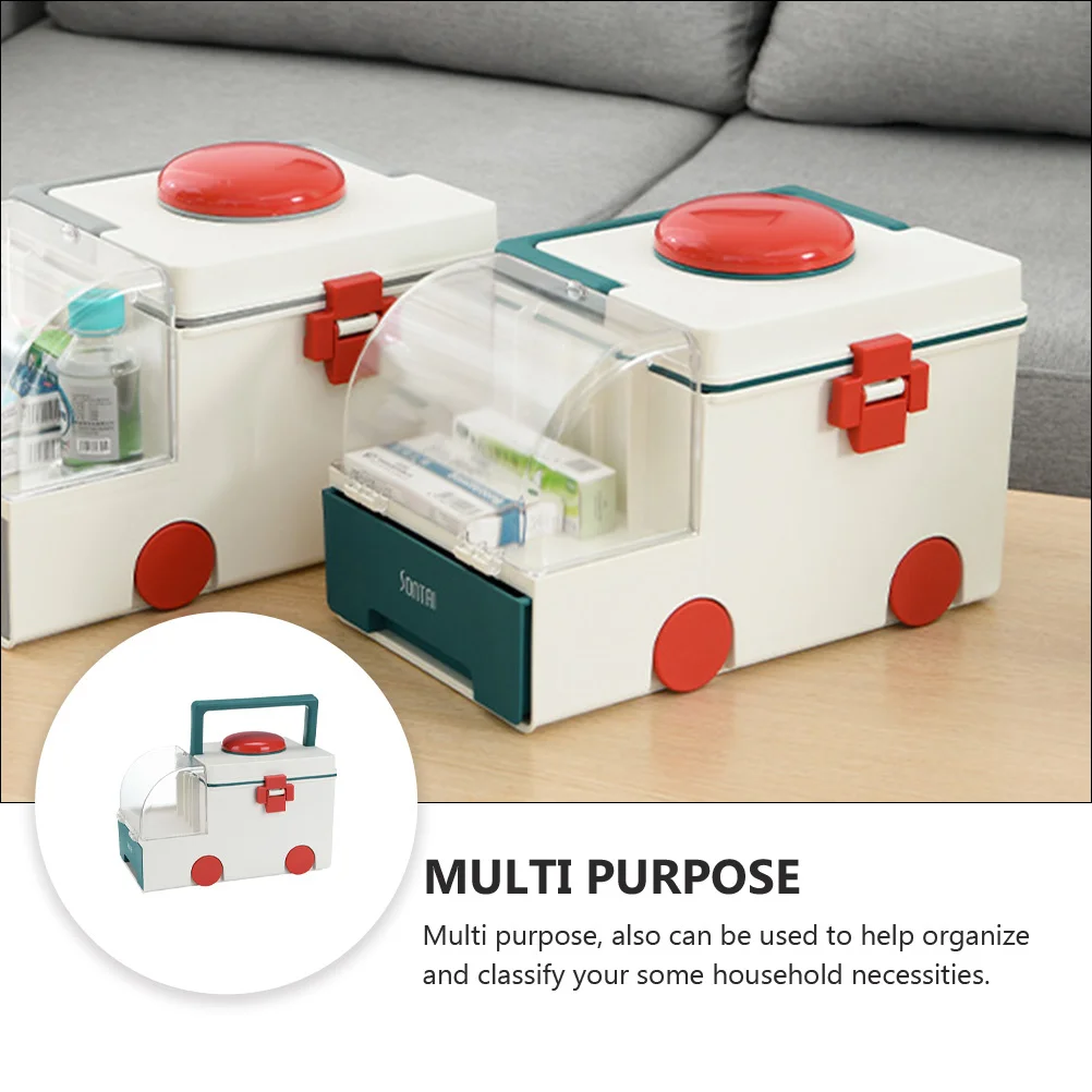 صندوق طبي ذو سعة كبيرة منظم الإسعافات الأولية صندوق تخزين الأدوية المنزلية صندوق الطوارئ للسفر استخدام الرياضة في الهواء الطلق #6