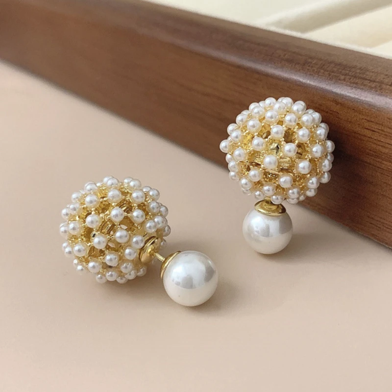 Pearl Ball Personalized Versatile Earrings for Women Stylish Stud Earrings Two Style To Wear Charms Luxury Jewelry Gift