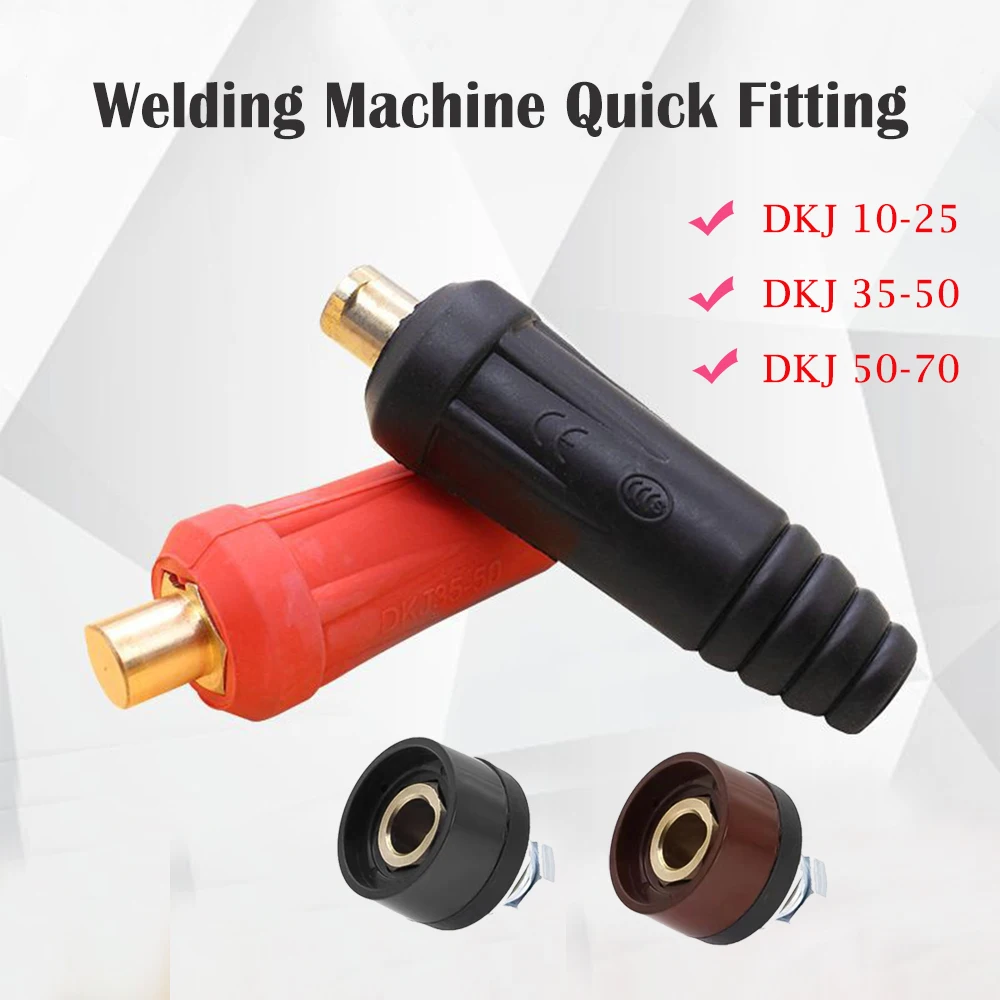 4pcs/Set Rapid Fitting Europe Welding Machine Quick Fitting DKJ Welding Cable Panel Connector Socket Set Quick Fitting Connector