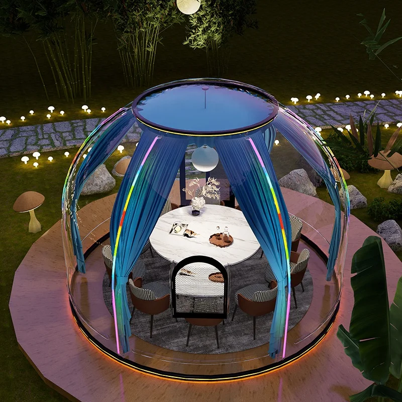 Outdoor Igloo Tent PC Clear Bubble Transparent Party Tent Geodesic Waterproof Prefab Dome Tent For Resort