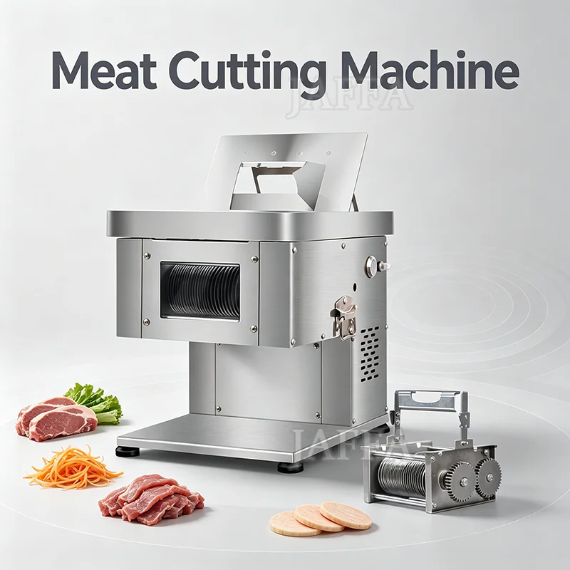 Commercial Meat Cutter Machine 2.5mm Blade Slices Strips Cubes Easy To Clean Accelerate Cutting