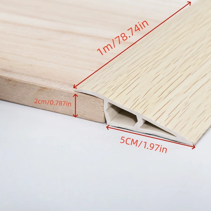 1PC 39.37in PVC Threshold Strips, Self-Adhesive Transition Profiles with Used for Connecting Floor Seams And Threshold Transitio