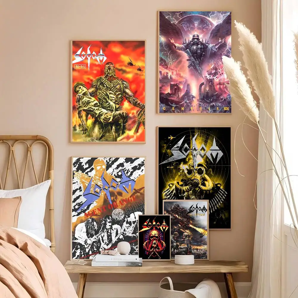 Sodoms Germany Thrash Metal Band Self-adhesive Art Poster Whitepaper Prints Posters Artwork Aesthetic Art Wall Painting