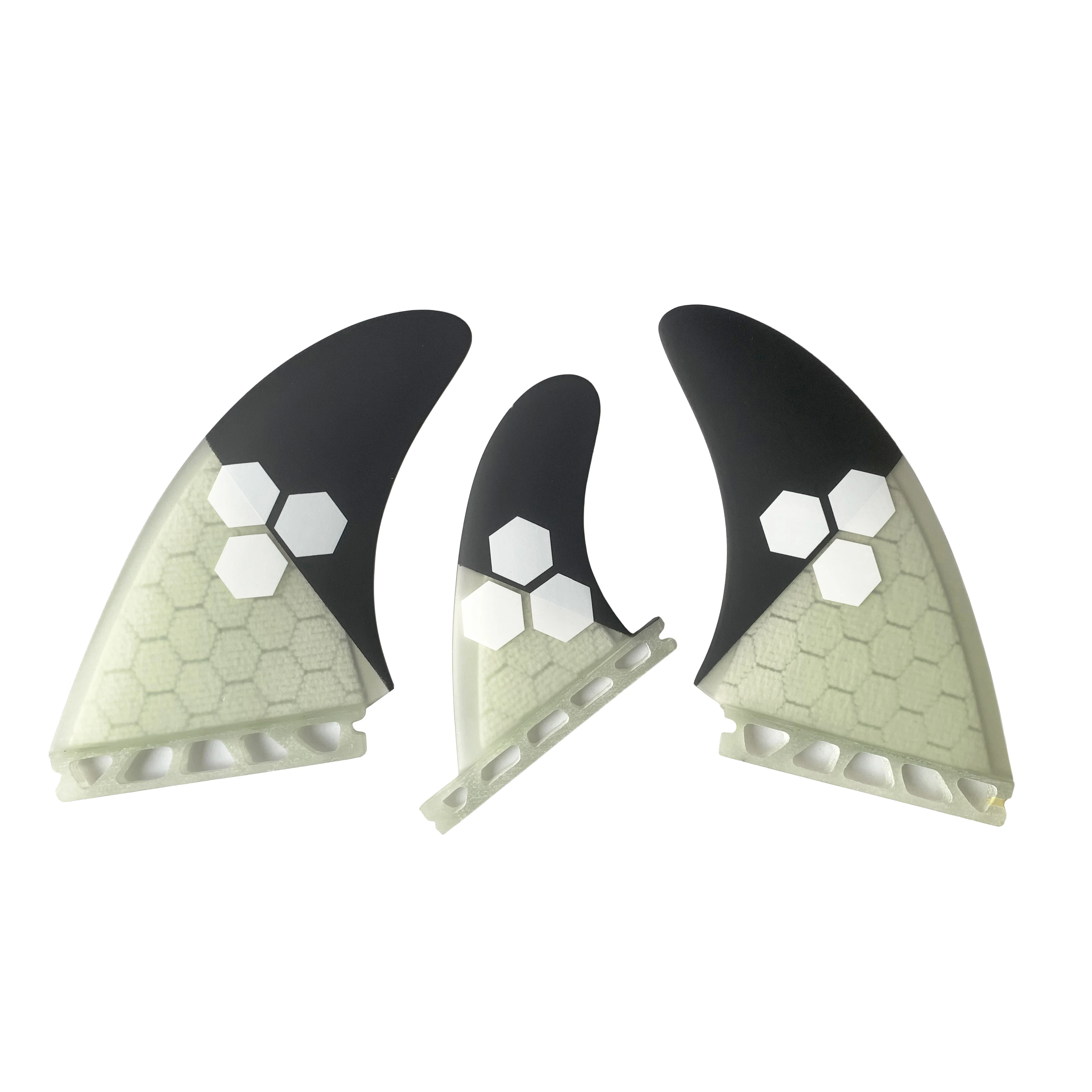 RISECE Surfboard Fins AMT Twin Fins with Stabiliser Fin Performance Core Big Honeycomb Twin + 1 Fins