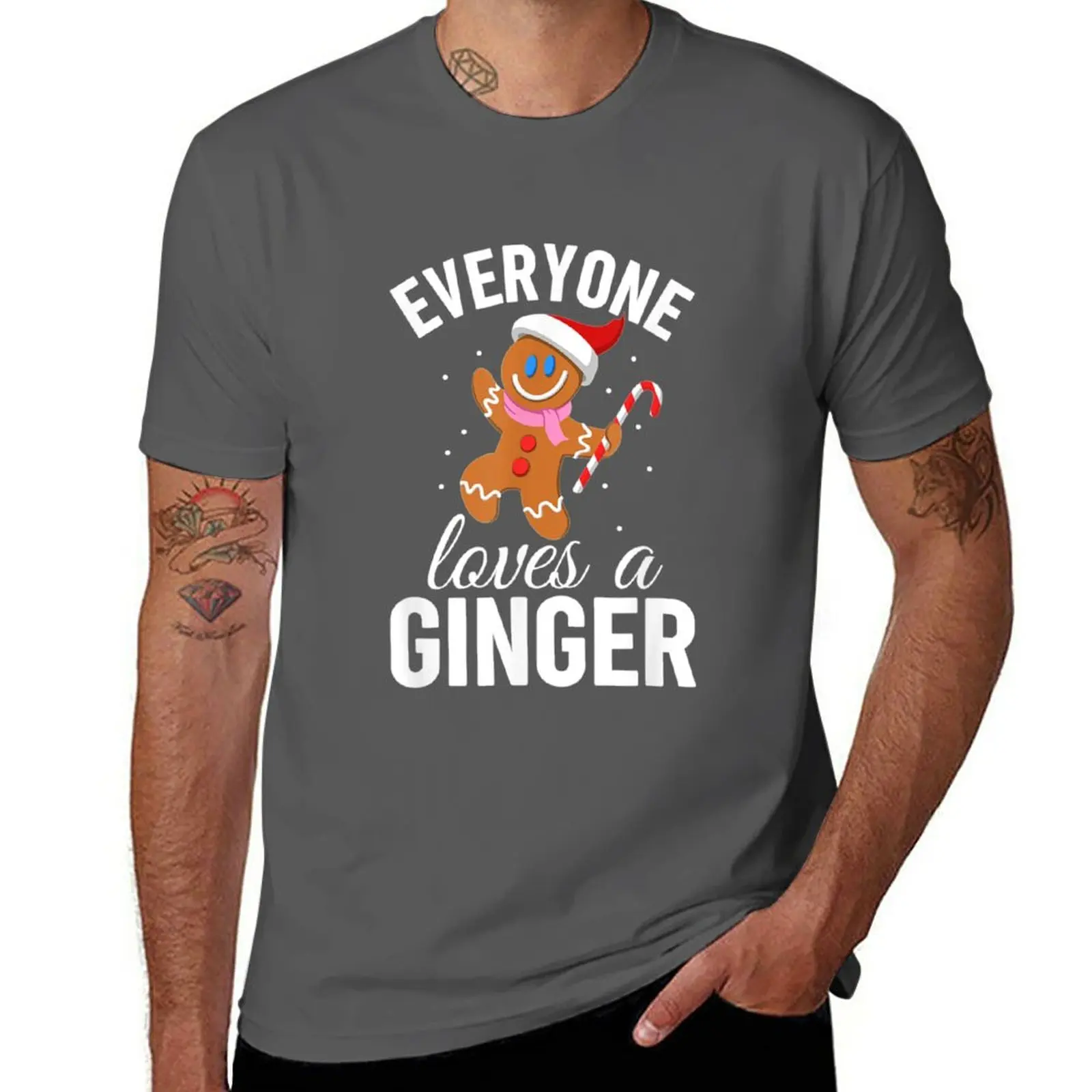 Everyone Loves A Ginger Funny Gingerbread Ugly Christmas Sweater Red Head Xmas Gift Gingerbread Holiday Sweater Gingerbr T-Shirt