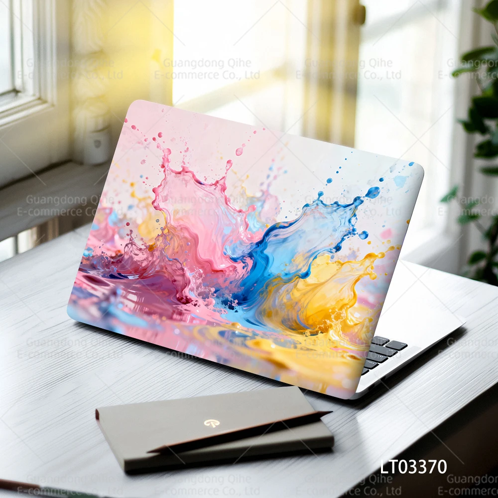 2 Pcs Waterproof Laptop Vinyl Stickers, Cute Cartoon Character Decals, Protective Aesthetic Skin for Notebook & Tablet