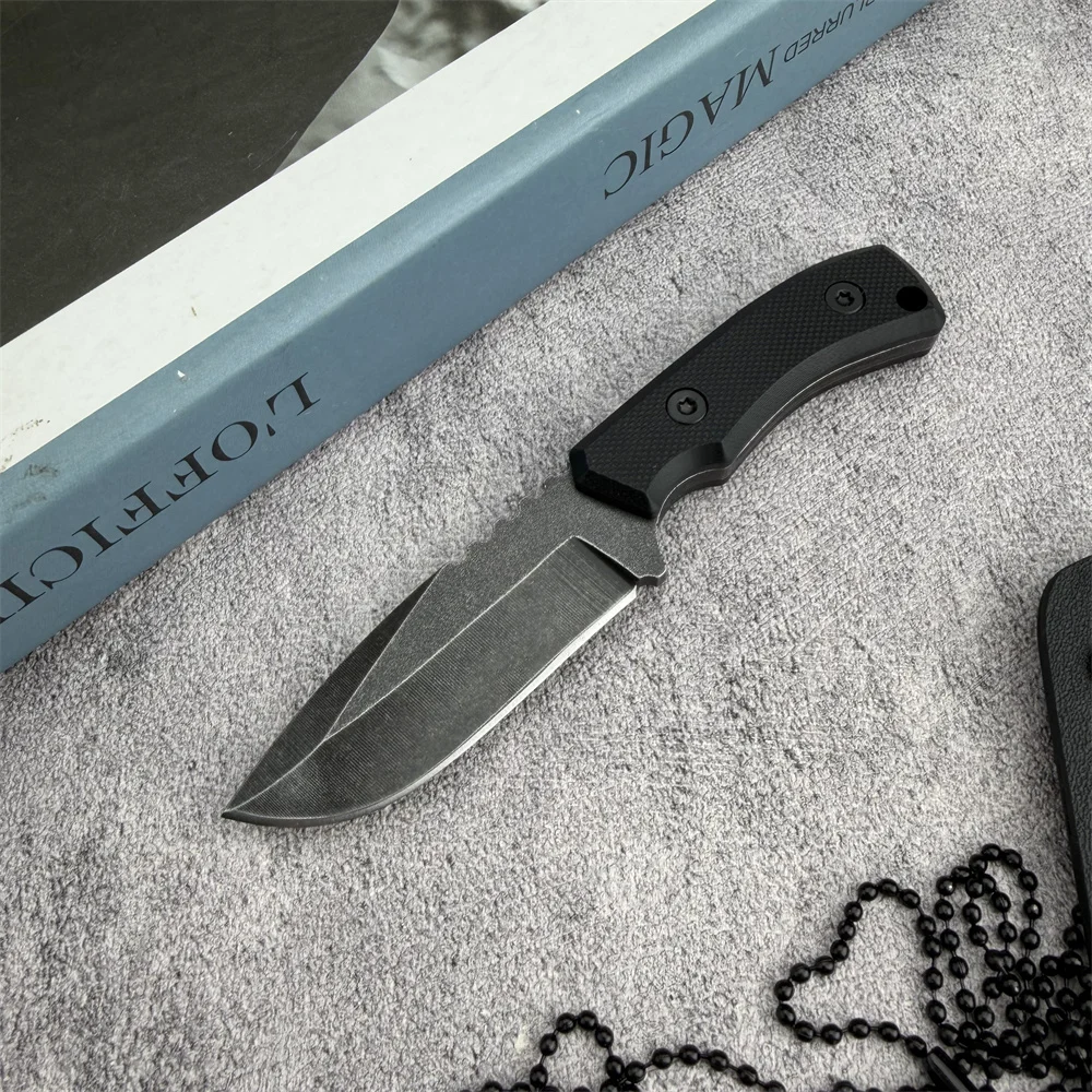 Bushcraft Knife Fixed - High-Quality Hiking Neck-Mounted Knife 8Cr13Mov Blade