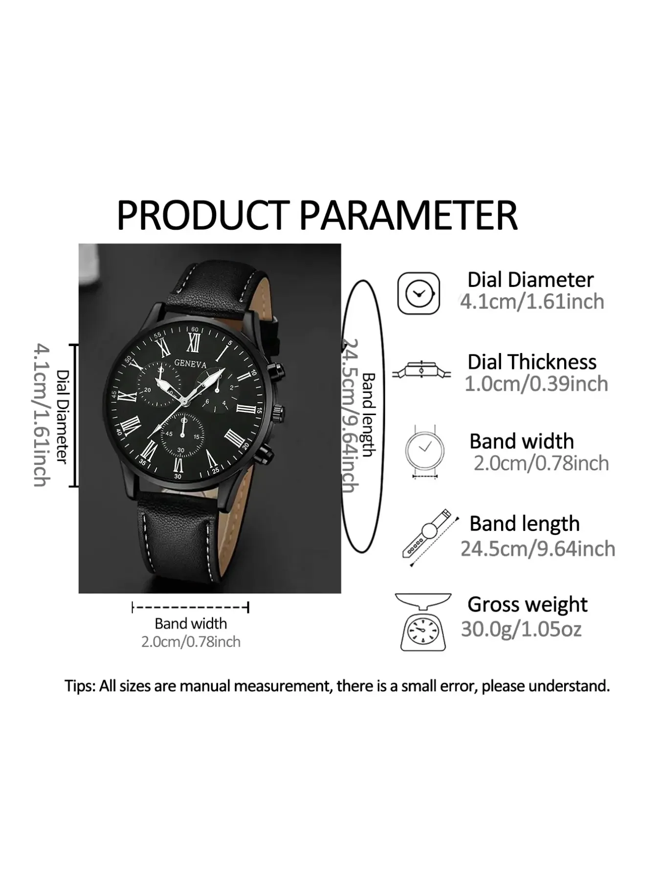 Luxury Men 3Pcs Gift Set Roman Numeral Dial Quartz Watch Leather Bracelet Short Wallet Male Wedding Party Gift