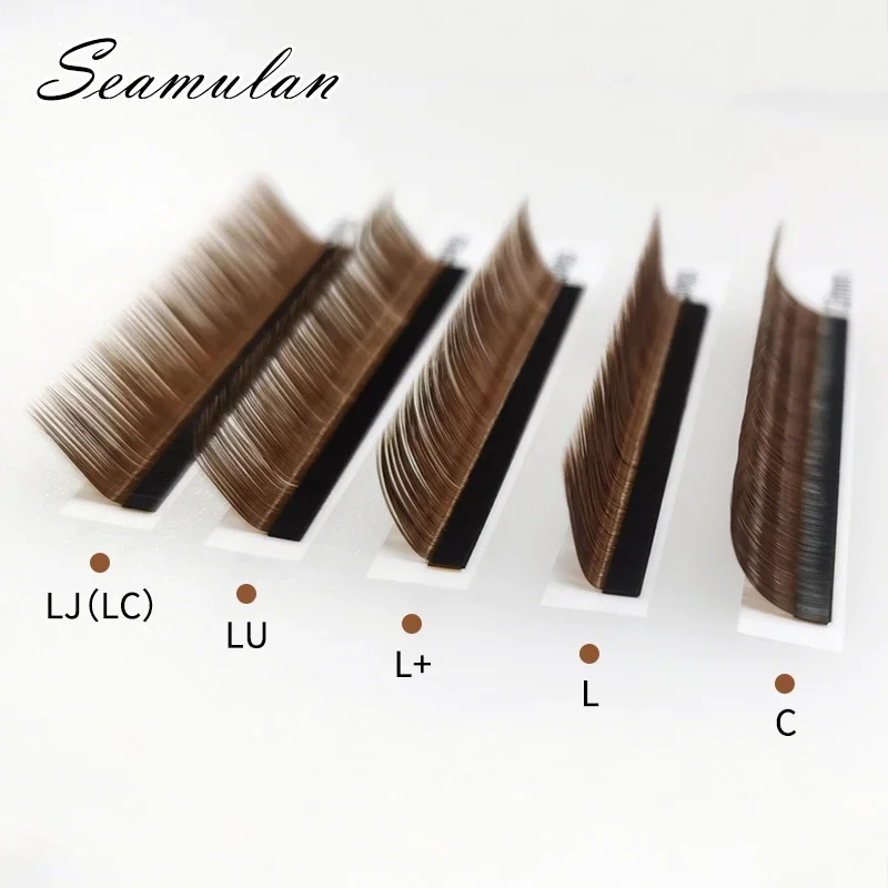 False Eyelashes Dark Brown Individual Eyelash Extension Color Fake Eye Lashes Mink Eyelash Extension 100% Mink Brown Eyelash