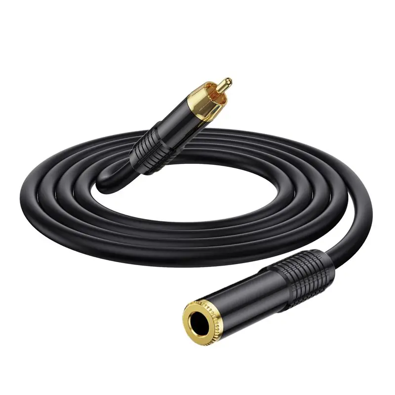 Pure Copper Metal Shell Gold-Plated 6.35mm Mono Male Female to RCA Male Speaker Mixer AV Receiver Amplifier Audio Cable