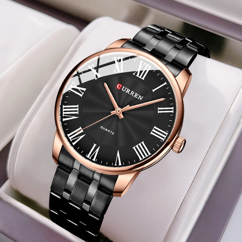 CURREN 2022 New Design Top Brand Simple Fashion Men's Sports Quartz Watch Luxury Stainless Steel Waterproof Watch Reloj Hombre