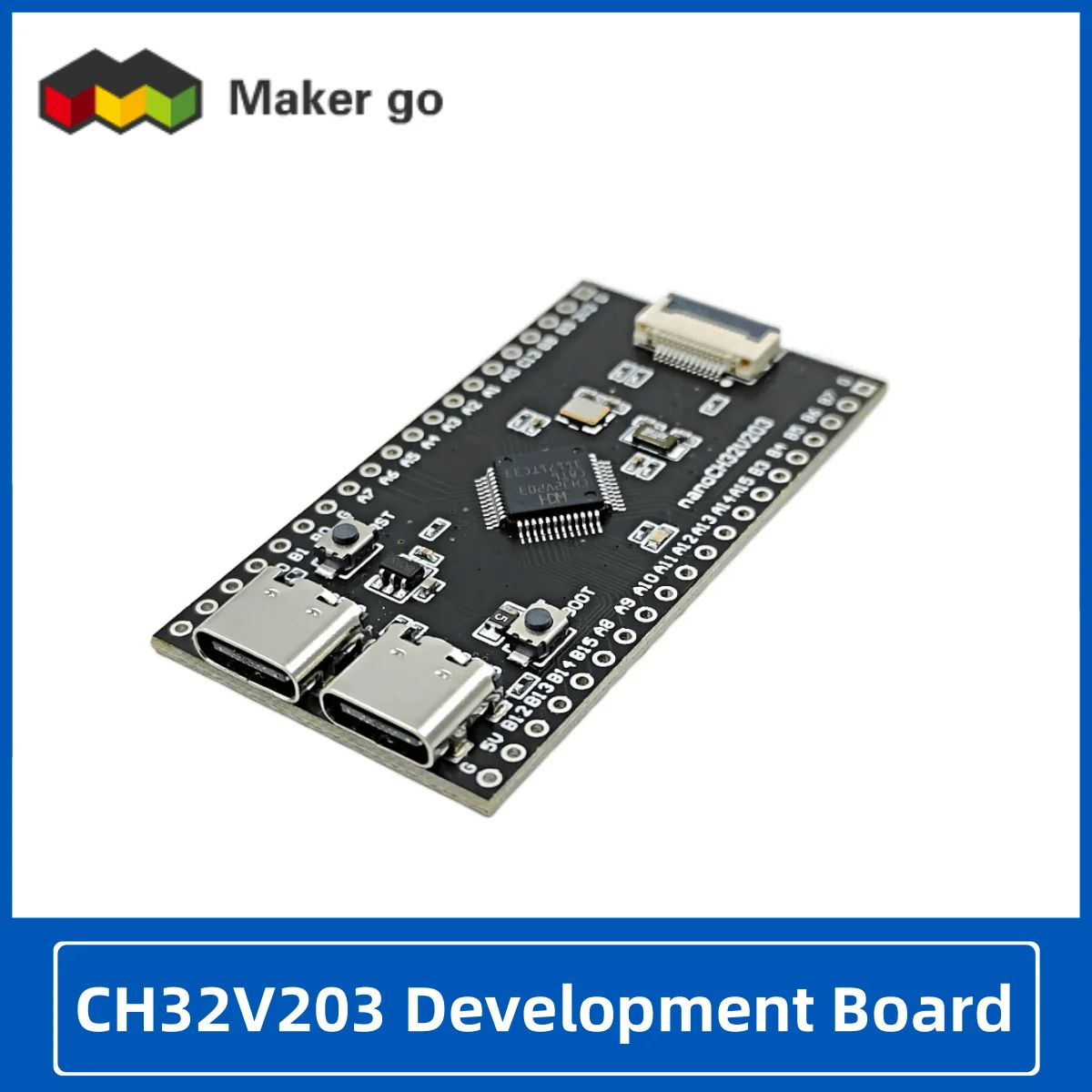 

Плата разработки CH32V203, минимальная системная плата с портами USB TYPE-C, основная плата, двойная