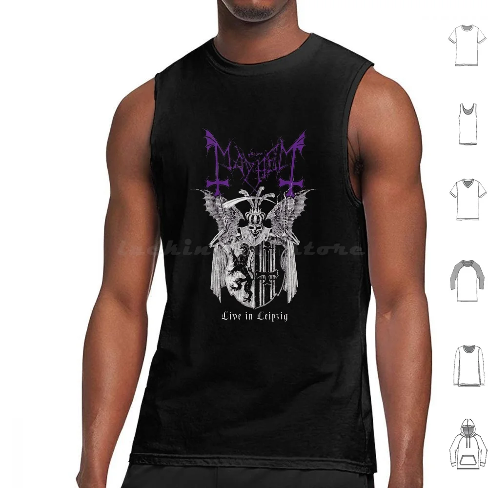 Andai Pintu Itu Terbuka Tank Tops Print Cotton Mayhem Band Mayhem Band Black Metal Manheim Necrobuther Venom Mayhem With