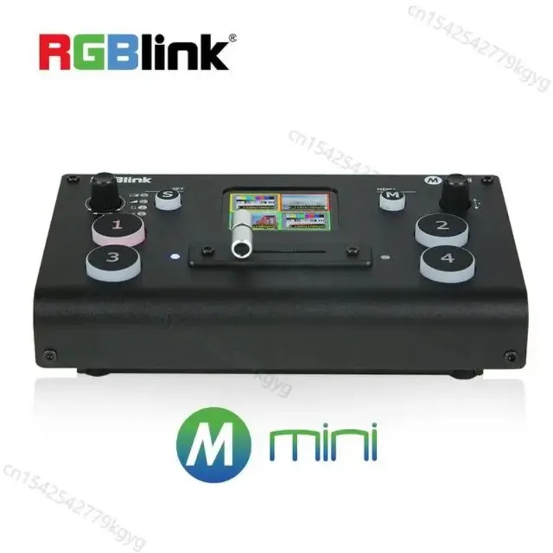 NEW RGBlink Mini Video Switcher 4 Channel Input Output USB 3.0 T-Bar Switch Support PC and APP Control for Live Streaming