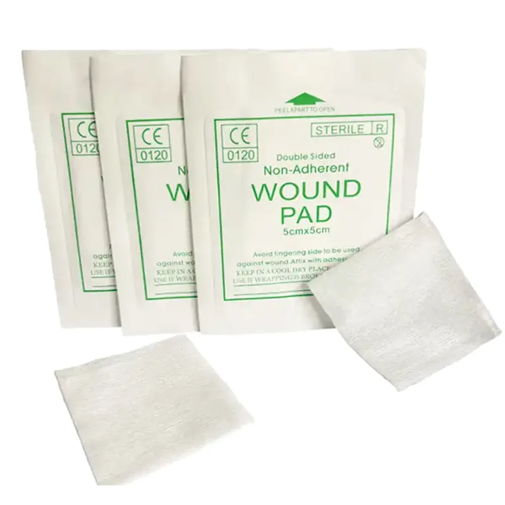 50/100pcs Sterile Medical Gauze Pad Wound Care Supplies Gauze Pad Cotton First Aid Waterproof Wound Dressing