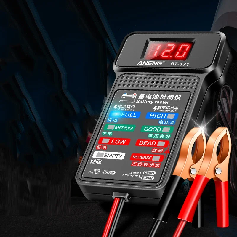 

Auto Battery Tester Battery Tester Multifunctional Detector 12V Battery Startup Test Auto Repair Detection Electrician Tool