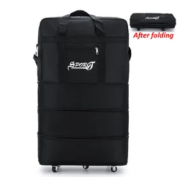 Waterproof Portable Travel Rolling Suitcase Air Carrier Bag Unisex Expandable Folding Oxford Luggage Bags With Wheels XA49CT