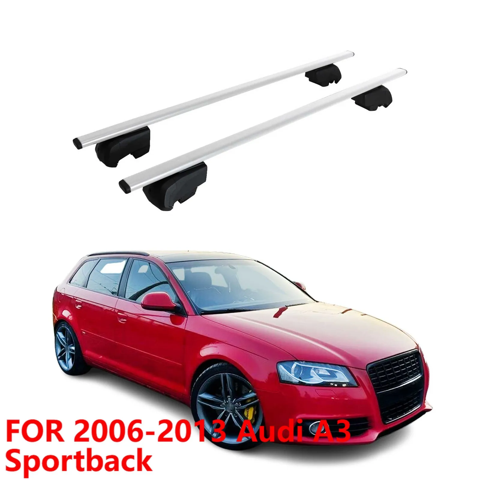 

Для Audi A3 Sportback крыши 2006-2013 годов, поперечины, железно-серые, 2 шт.