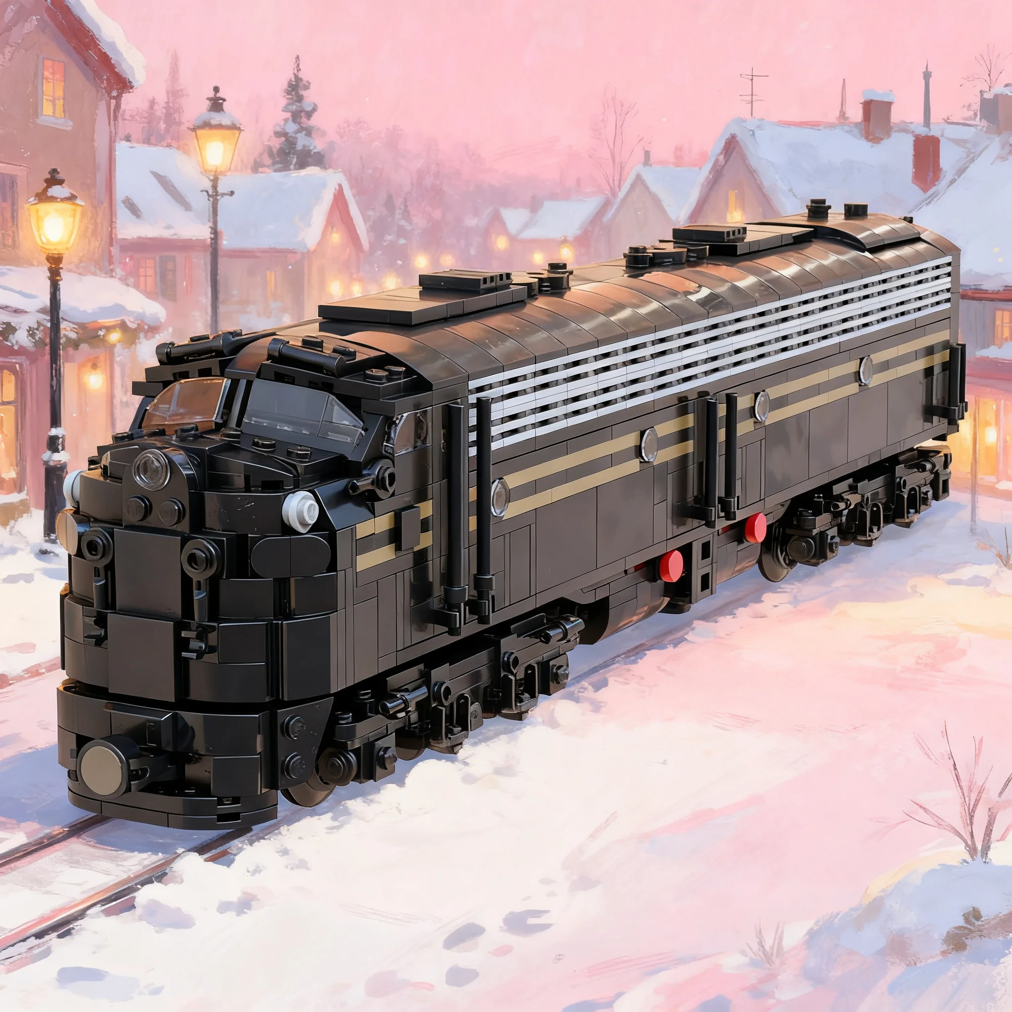 1353pcs MOC 1 48 Pennsylvania Railroad EMD E8 Train Model Toys Building Blocks Construction Christmas Gift Education Brick Idea