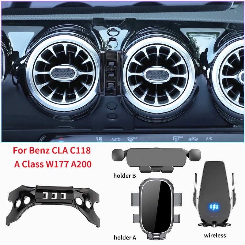 

For Mercedes Benz A class W177 CLA Dedicated Car Phone Holder Suitable For All Smartphones Wireless Charging Phone Holder
