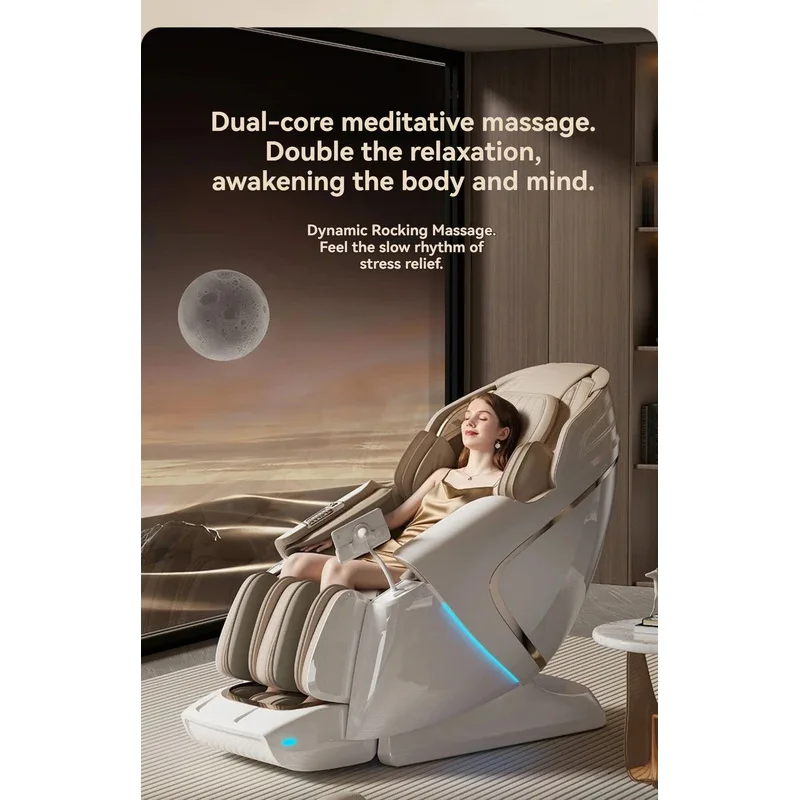 2025 4D+4D Electric Massage Chair Full-Body Massage with 24 Modes Zero-Gravity SL-Track Shiatsu Massage Smart Automatic Massage