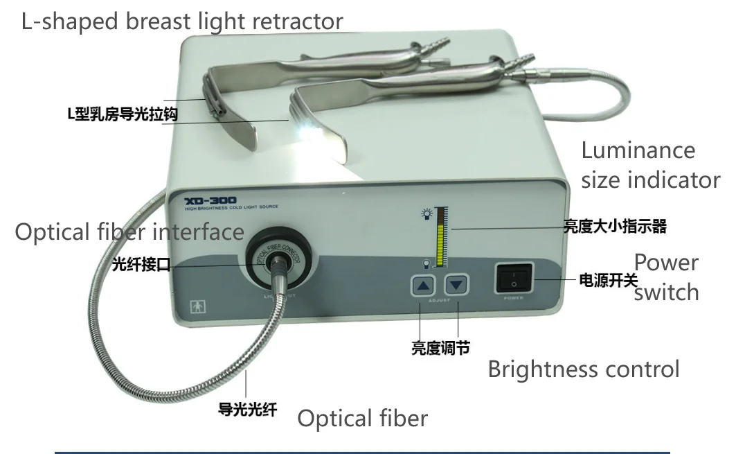 XD-300-250W Hernia Lamp Cold Light Source Operating Lamp Surgery Dental Otolaryngology Cold Light Source Retractor Set