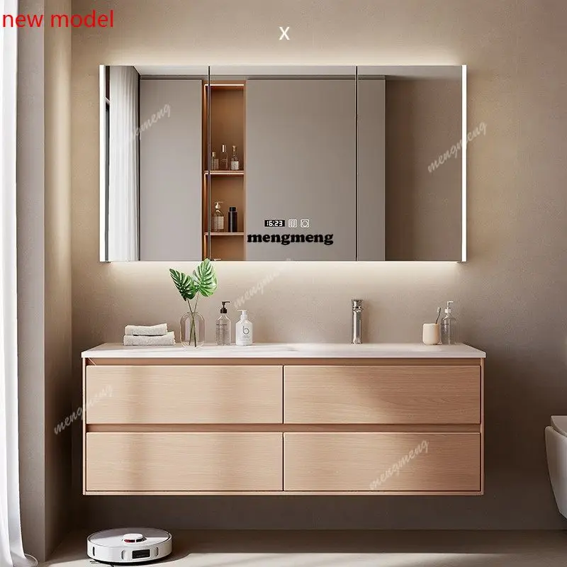 Organizador de Almacenamiento H134, Mueble de Baño de Lujo Moderno, Mueble de Lavabo, Mueble de Maquillaje, Espejo para Cuidado de la Piel, Gabinete, Muebles Modernos