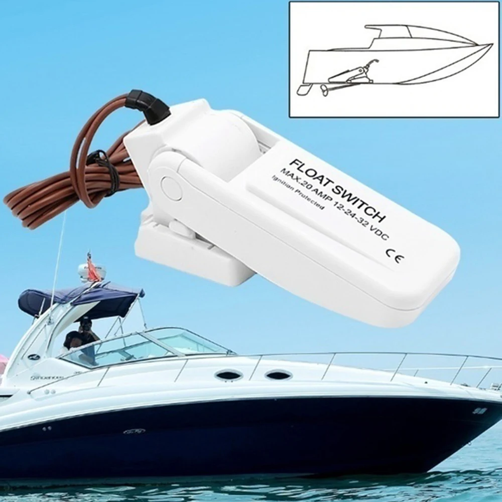 12V 1100GPH Automatic Boat Bilge Pump Float Switch Bilge Switches Flow Sensor for Electric Water Pump