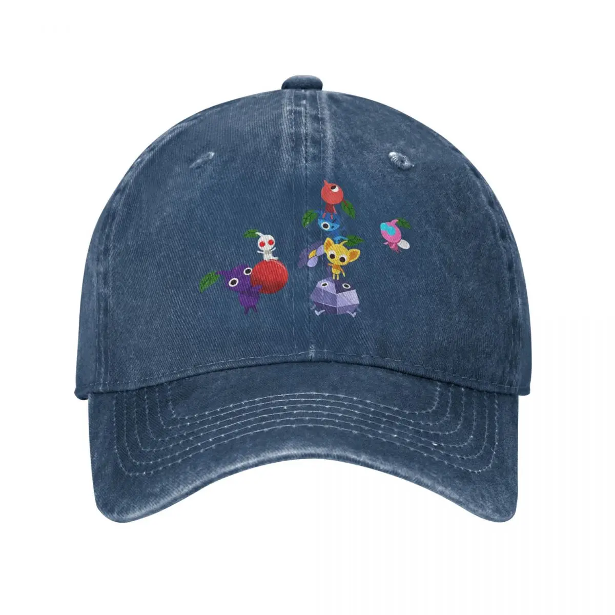 

PIKMIN - Collage Of Characters Baseball Cap cowboy hat Peaked cap Cowboy Bebop Hats Men and women hats