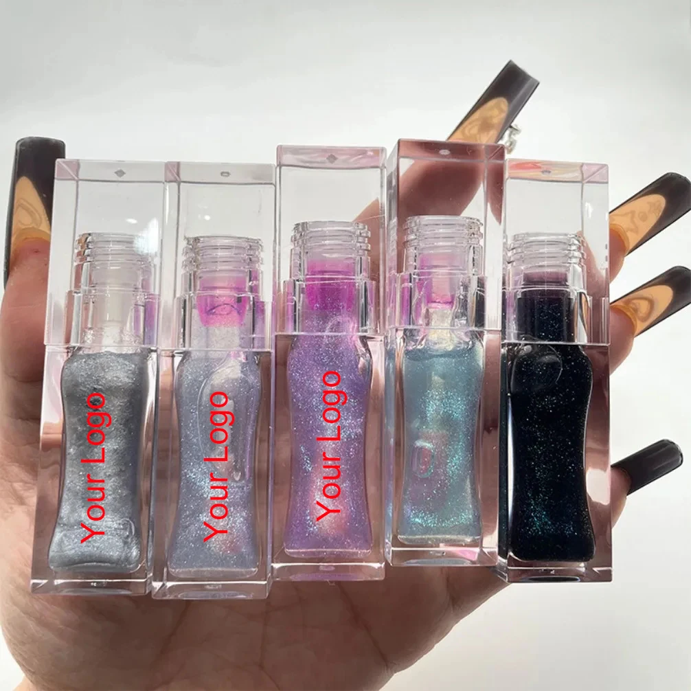 カスタムロゴプライベートラベル温度変化カラーリップオイル（パールグロス配合、ヴィーガン、保湿、プランピング、メイクアップ、卸売）